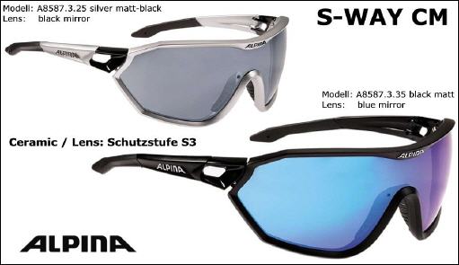 Alpina Fahrradbrille Sportbrille Sonnenbrille ALPINA S-WAY CM silver matt-black 